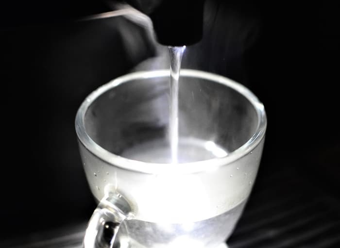 Hot water